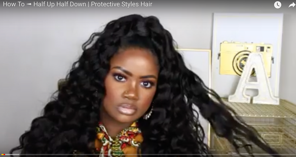 How To: Half Up Half Down w/ Kinky Straight Wefts By @Anicolec_