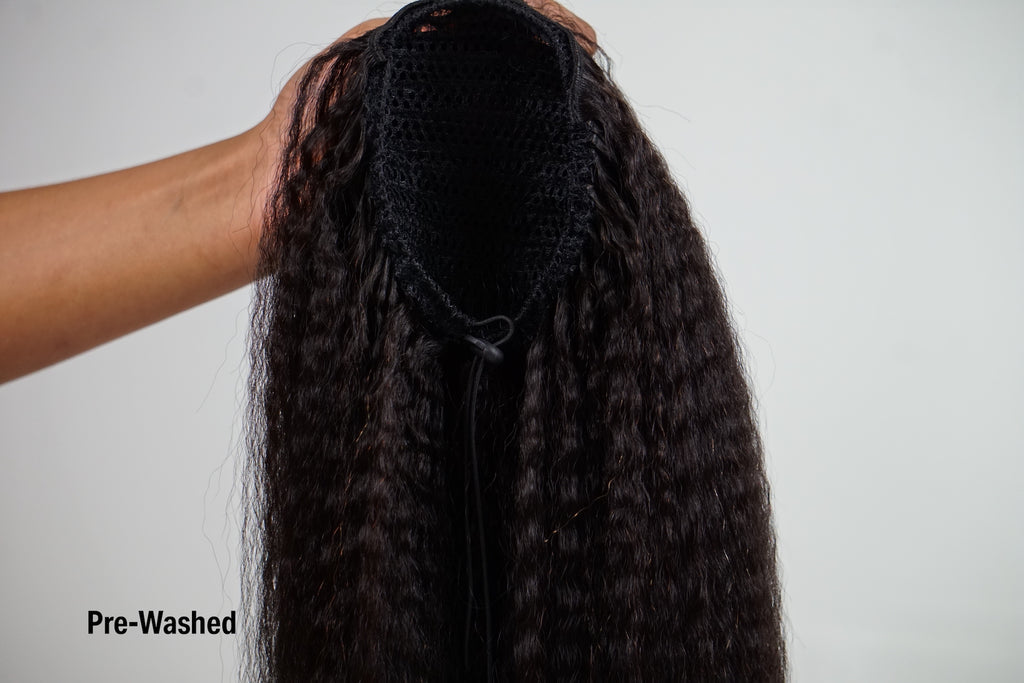 Kinky Straight Drawstring Ponytail